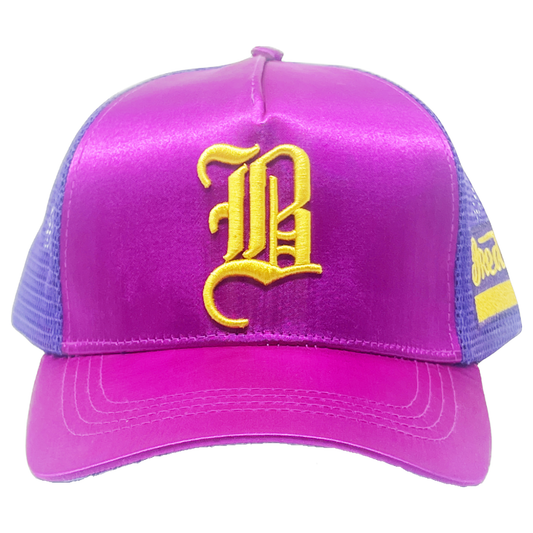 PURPLE TRUCKER HAT "B"